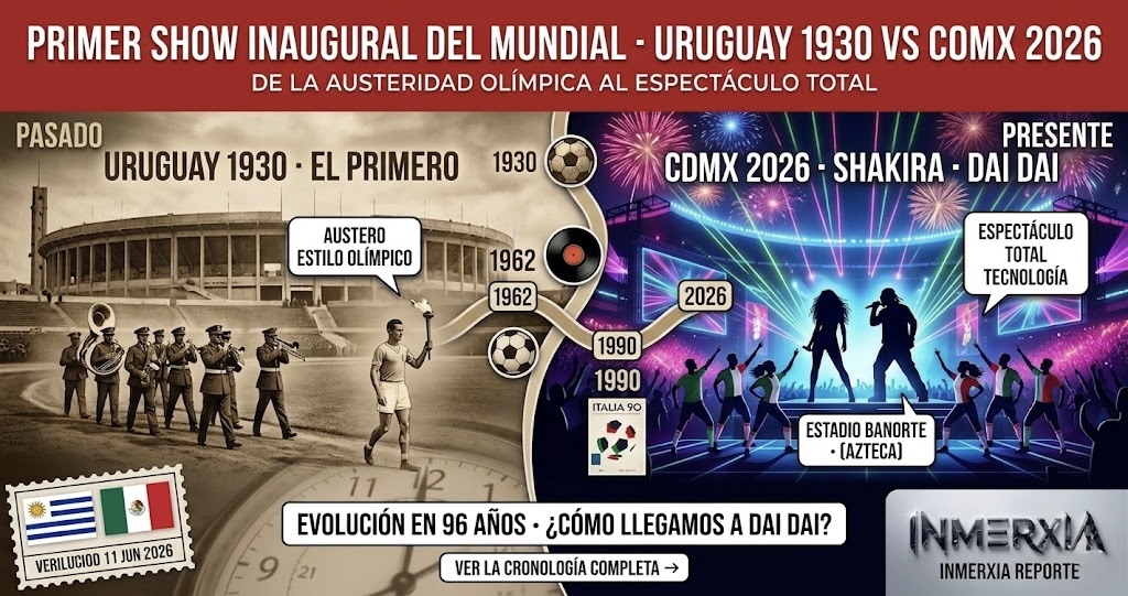¿Cuál fue el primer show inaugural del Mundial y cómo evolucionó?