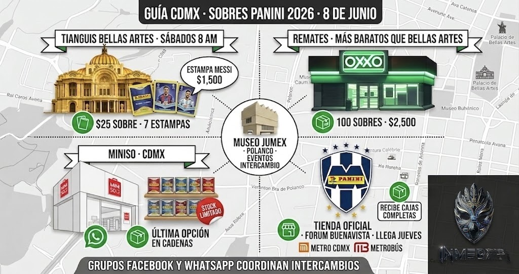 ¿Dónde encontrar sobres Panini Mundial 2026 en CDMX hoy?