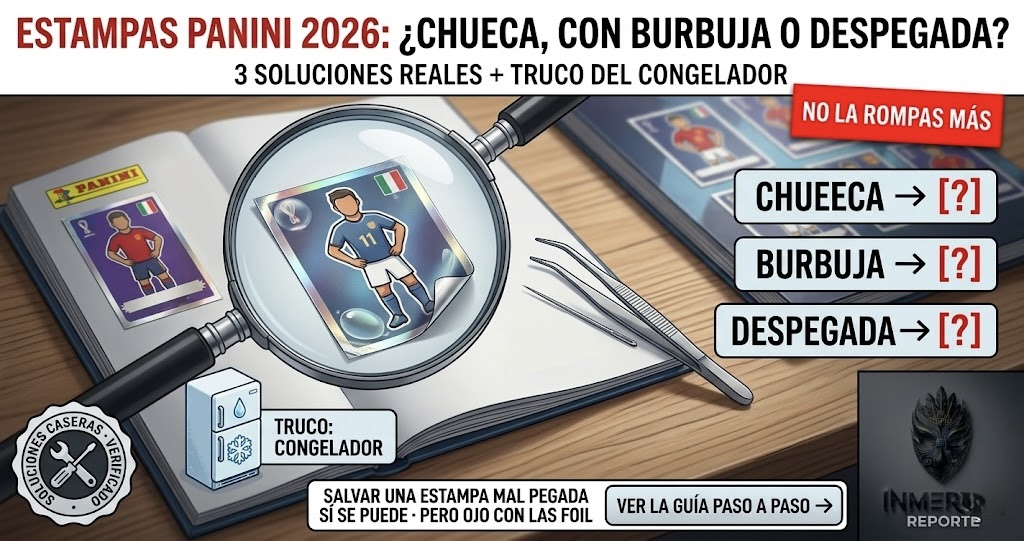 ¿Cómo arreglar una estampa Panini chueca, con burbuja o despegada?
