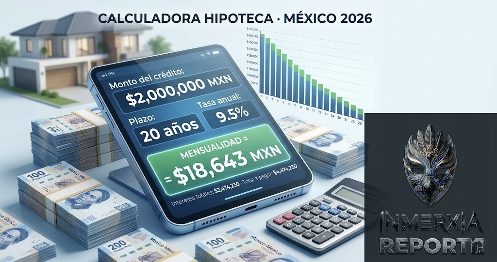 Calculadora hipoteca México 2026 · ¿cuánto pagarías al mes?