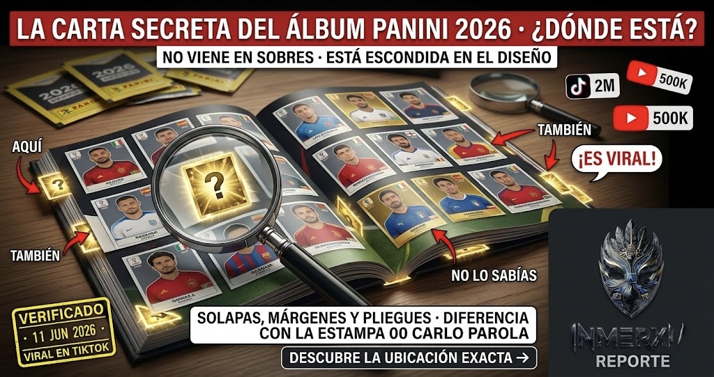 Carta secreta del álbum Panini Mundial 2026 · qué es y dónde encontrarla