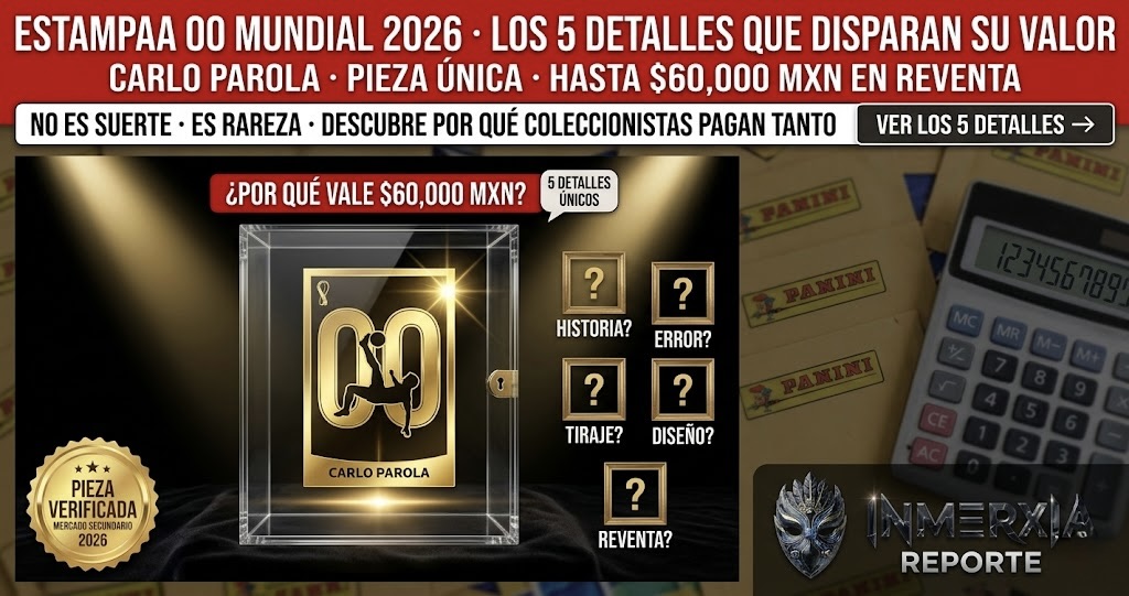 Estampa 00 Mundial 2026 · 5 detalles que la hacen valer hasta $60,000 pesos