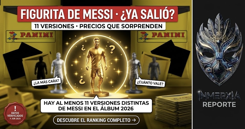 Figurita Messi álbum Panini 2026 · ¿ya salió y cuáles son las más caras?