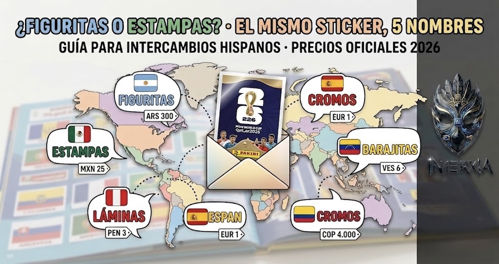 Figuritas, estampas, cromos · ¿cómo se le dice al sticker Panini en cada país?