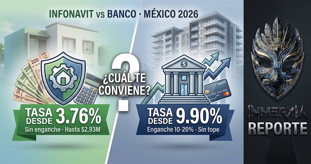 INFONAVIT vs crédito hipotecario bancario México 2026 · ¿cuál te conviene?