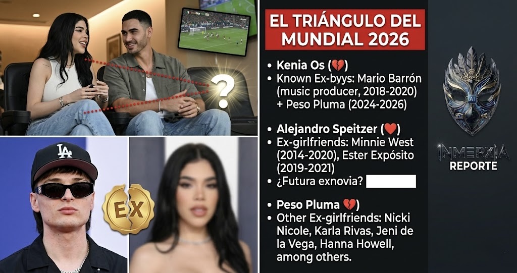 Ex parejas de Kenia Os, Speitzer y Peso Pluma · previo al Mundial 2026