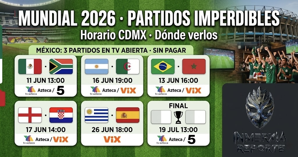 Guía del Mundial 2026 sin partidos moleros: ¿Dónde ver en vivo y a qué hora?