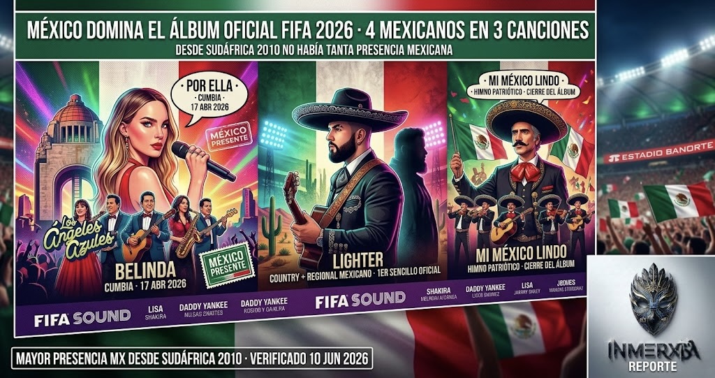 Playlist de canciones oficiales del Mundial 2026 · Dai Dai, Lighter, Por Ella
