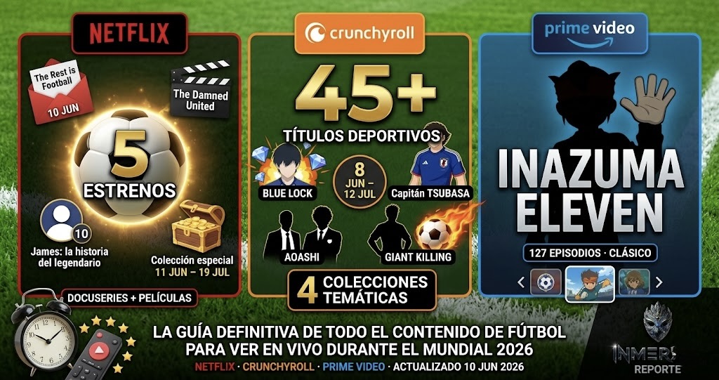 ¿Qué películas, series y animes mundialistas ver para el Mundial 2026?
