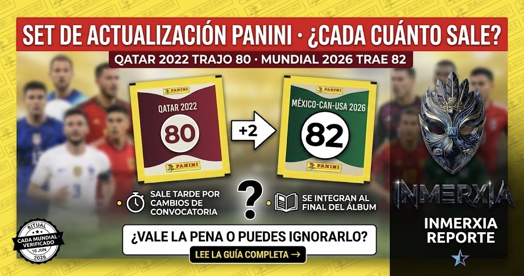 Set de actualización Panini · ¿cada cuánto sale y cuántas estampas trae?