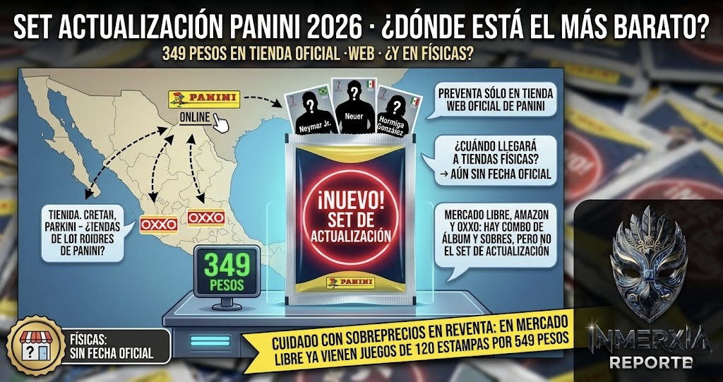 Set actualización Panini Mundial 2026 · ¿dónde comprarlo más barato?