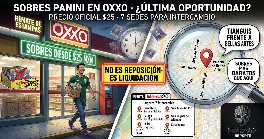 Sobres Panini en OXXO: ¿llegó la reposición antes del Mundial 2026?