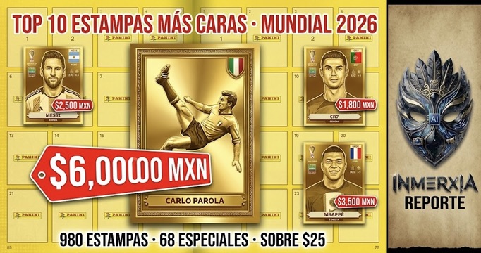 Top 10 estampas más caras del álbum Panini Mundial 2026