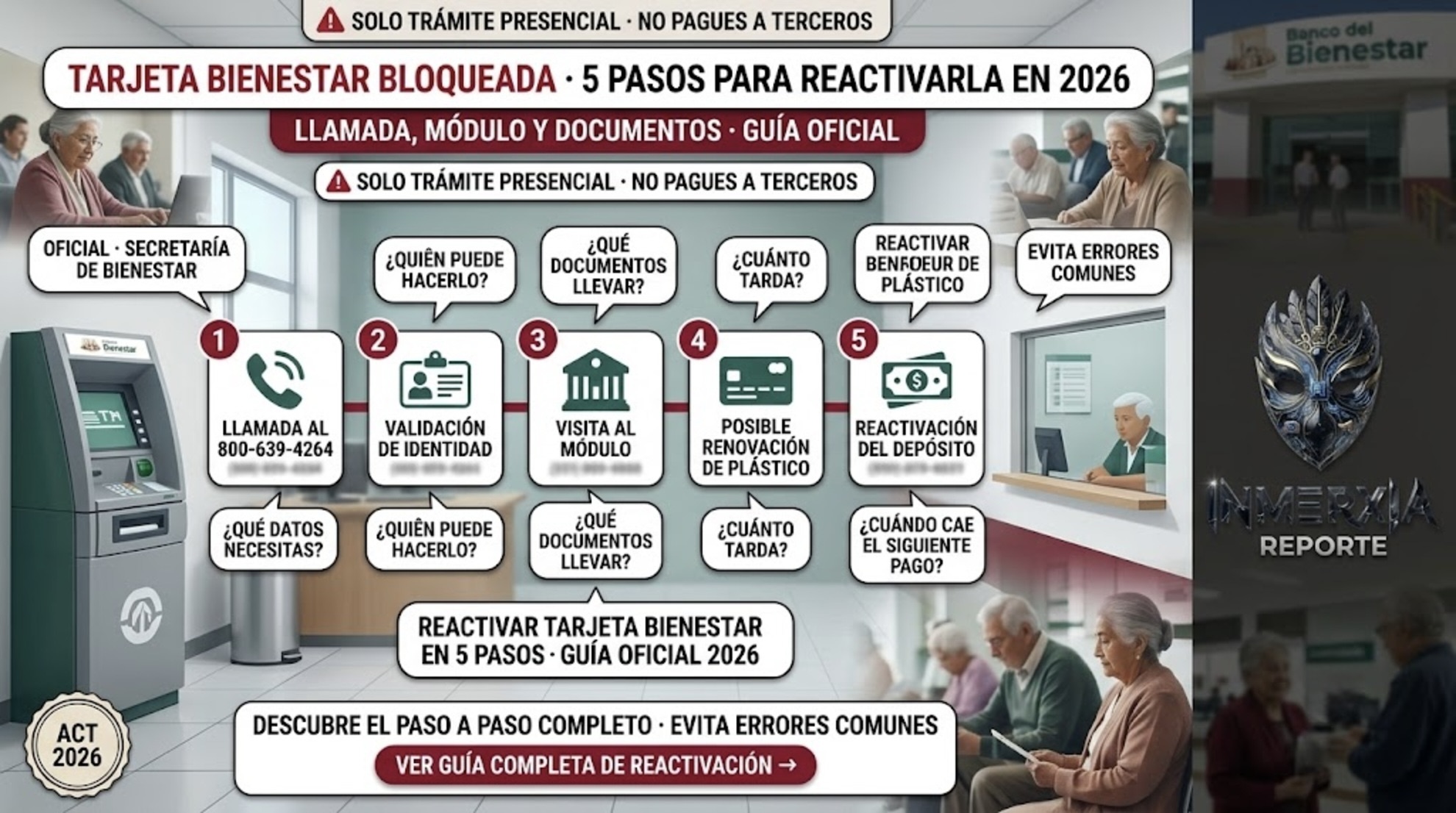 ¿Cómo reactivar tu tarjeta Bienestar suspendida? Paso a paso 2026